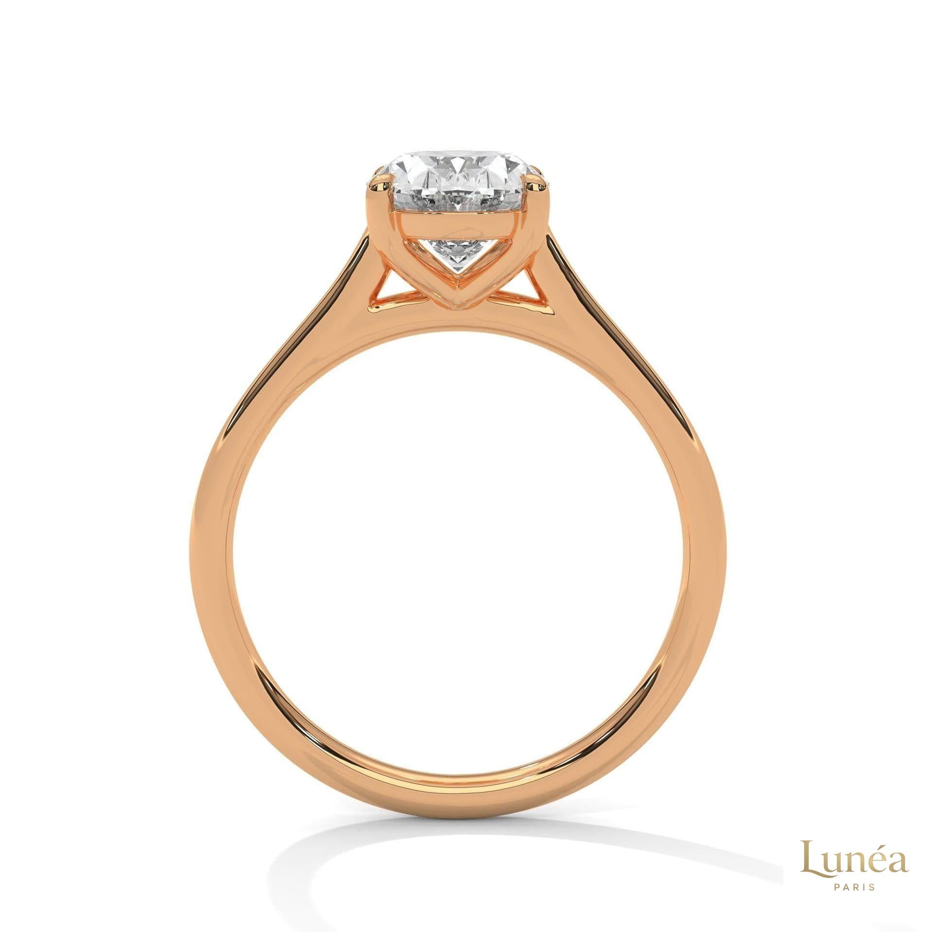 2 Ct. Oval Solitaire Lab Diamond Ring