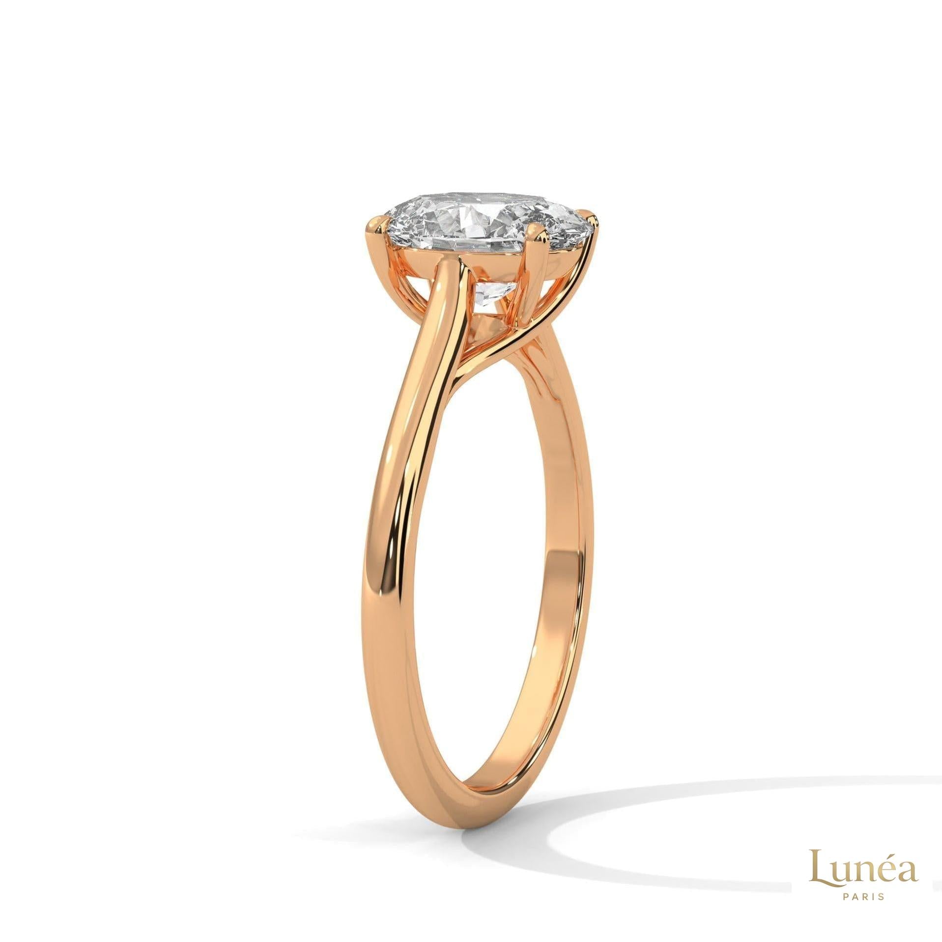 2 Ct. Oval Solitaire Lab Diamond Ring
