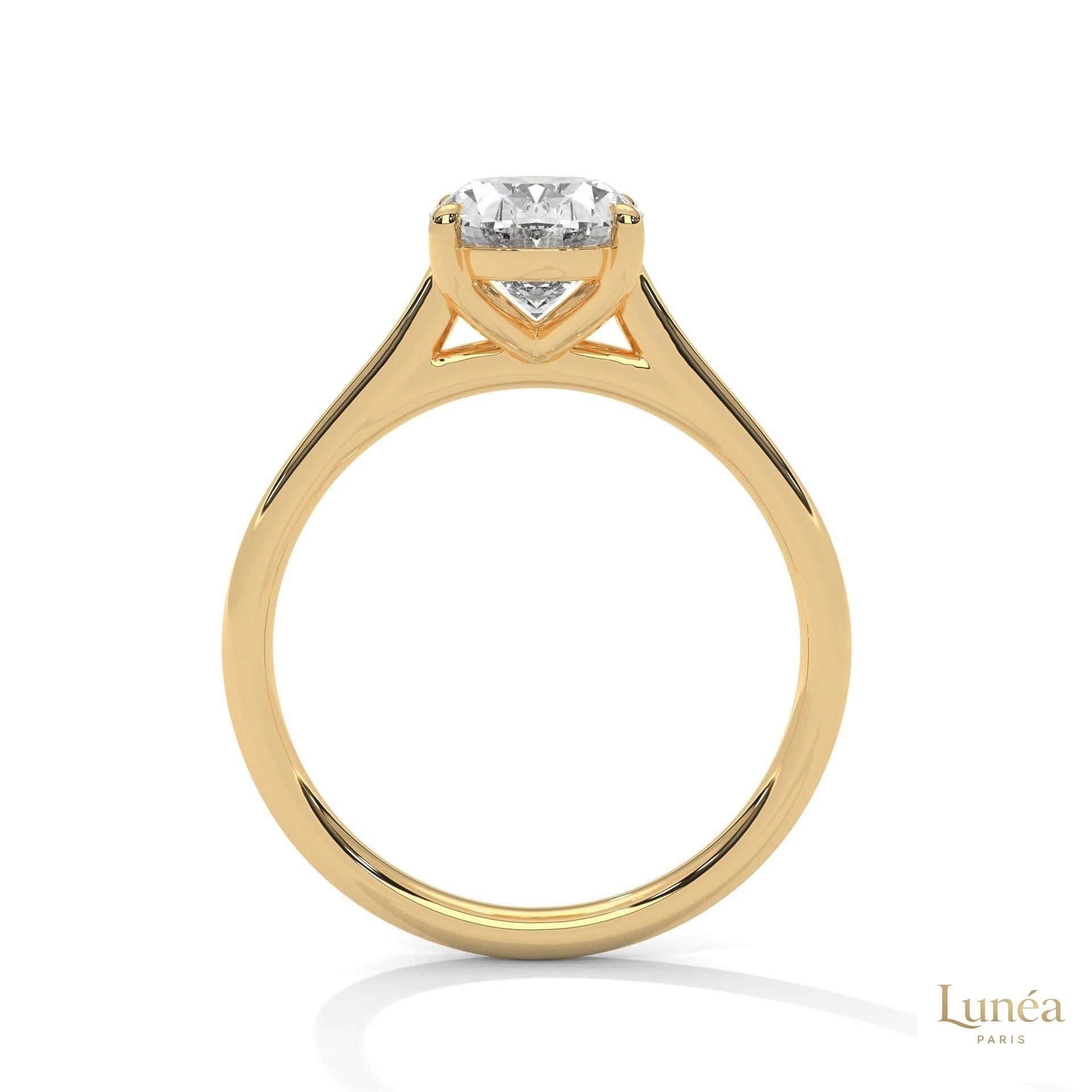 2 Ct. Oval Solitaire Lab Diamond Ring