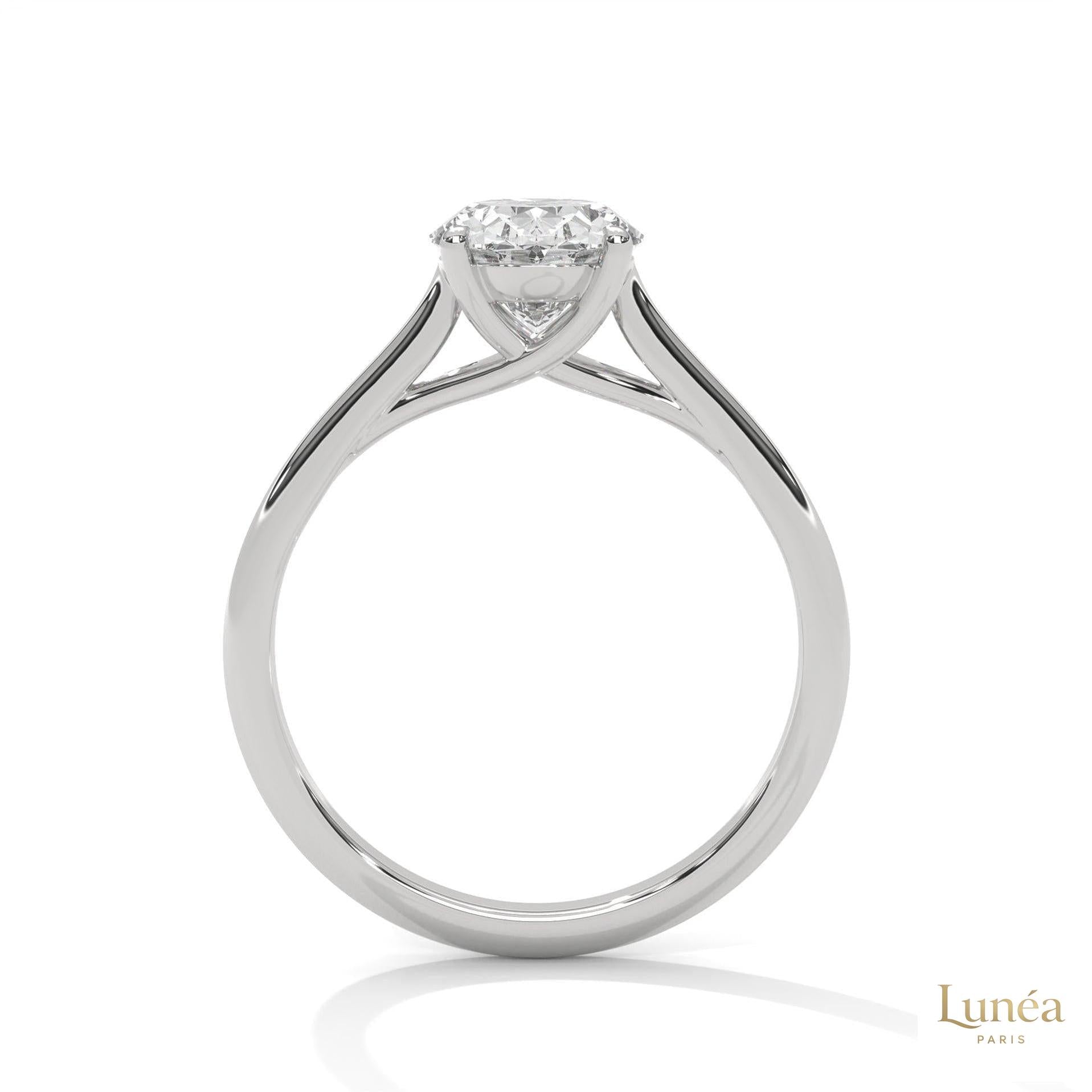 2 Ct. Oval Solitaire Lab Diamond Ring