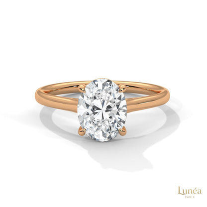 2 Ct. Oval Solitaire Lab Diamond Ring