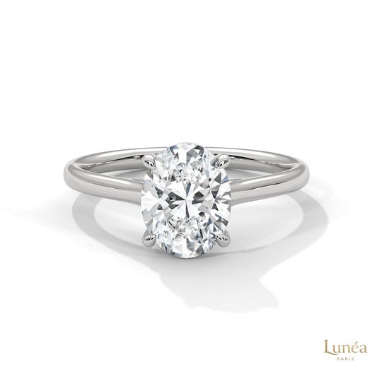 2 Ct. Oval Solitaire Lab Diamond Ring