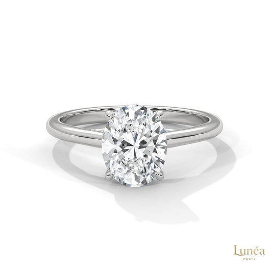2 Ct. Oval Solitaire Lab Diamond Ring