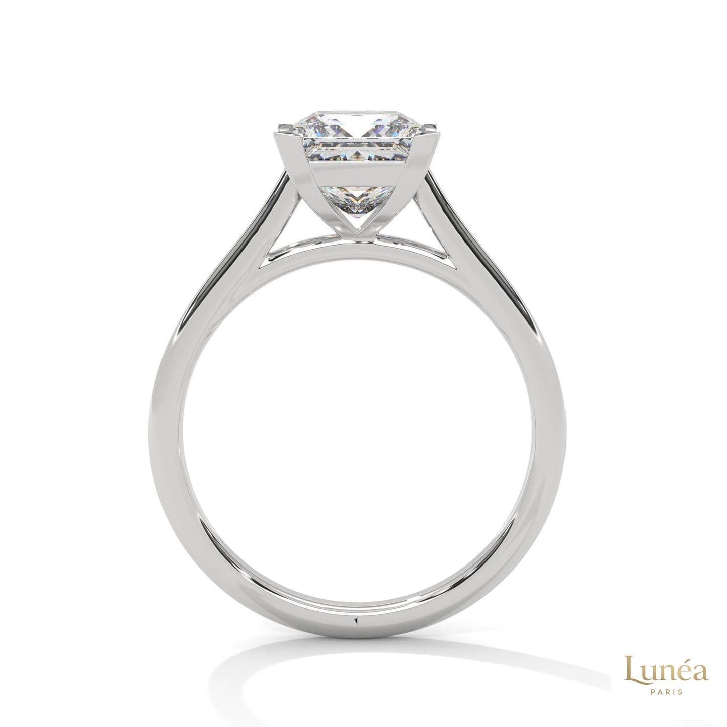 2 Ct. Princess-Cut Solitaire Lab Diamond Ring