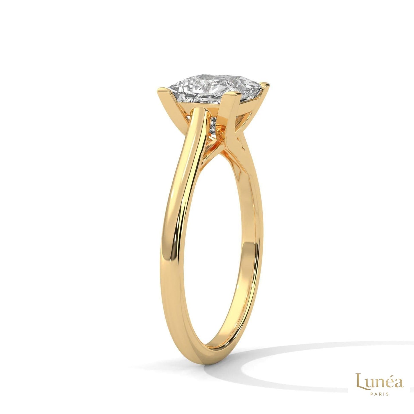 2 Ct. Princess-Cut Solitaire Lab Diamond Ring
