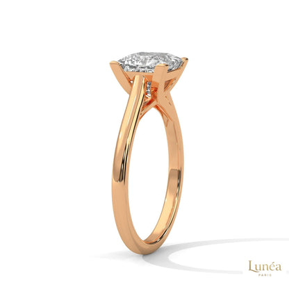 2 Ct. Princess-Cut Solitaire Lab Diamond Ring