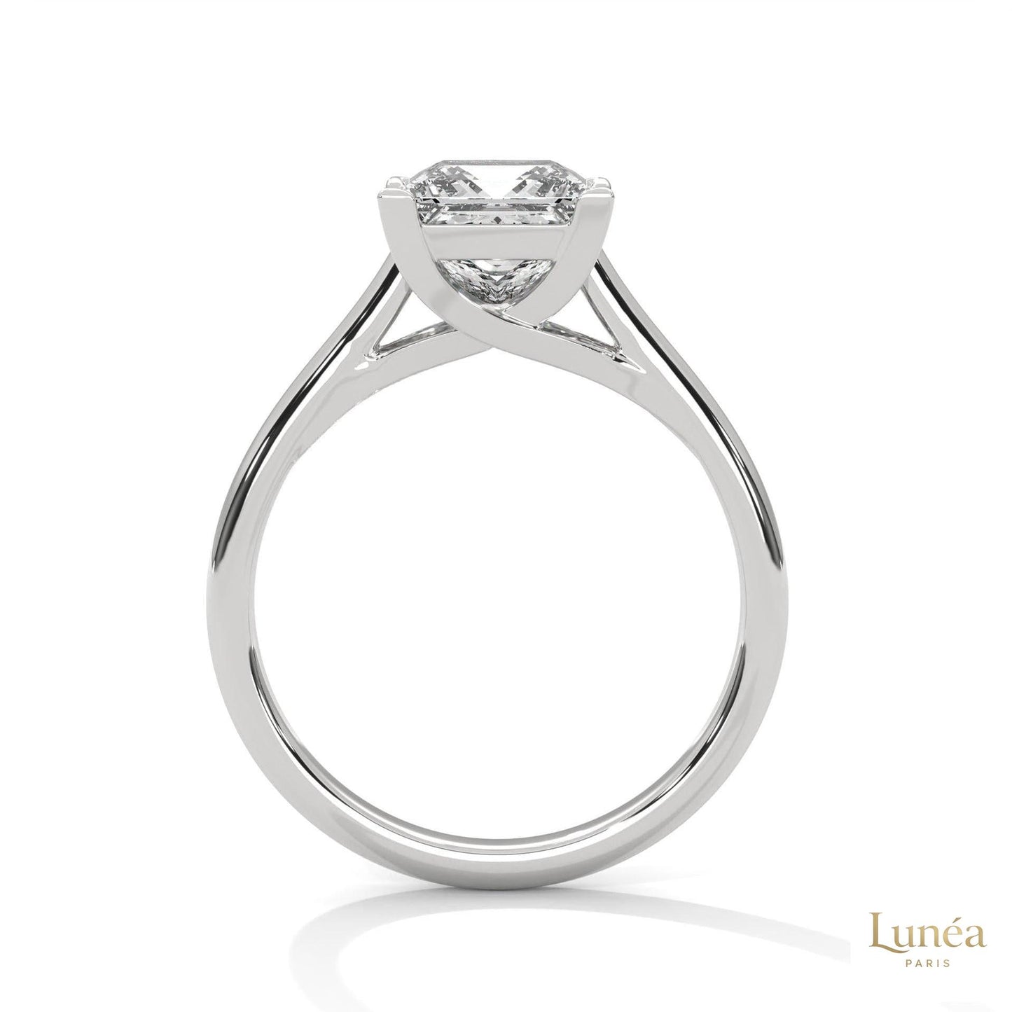 2 Ct. Princess-Cut Solitaire Lab Diamond Ring