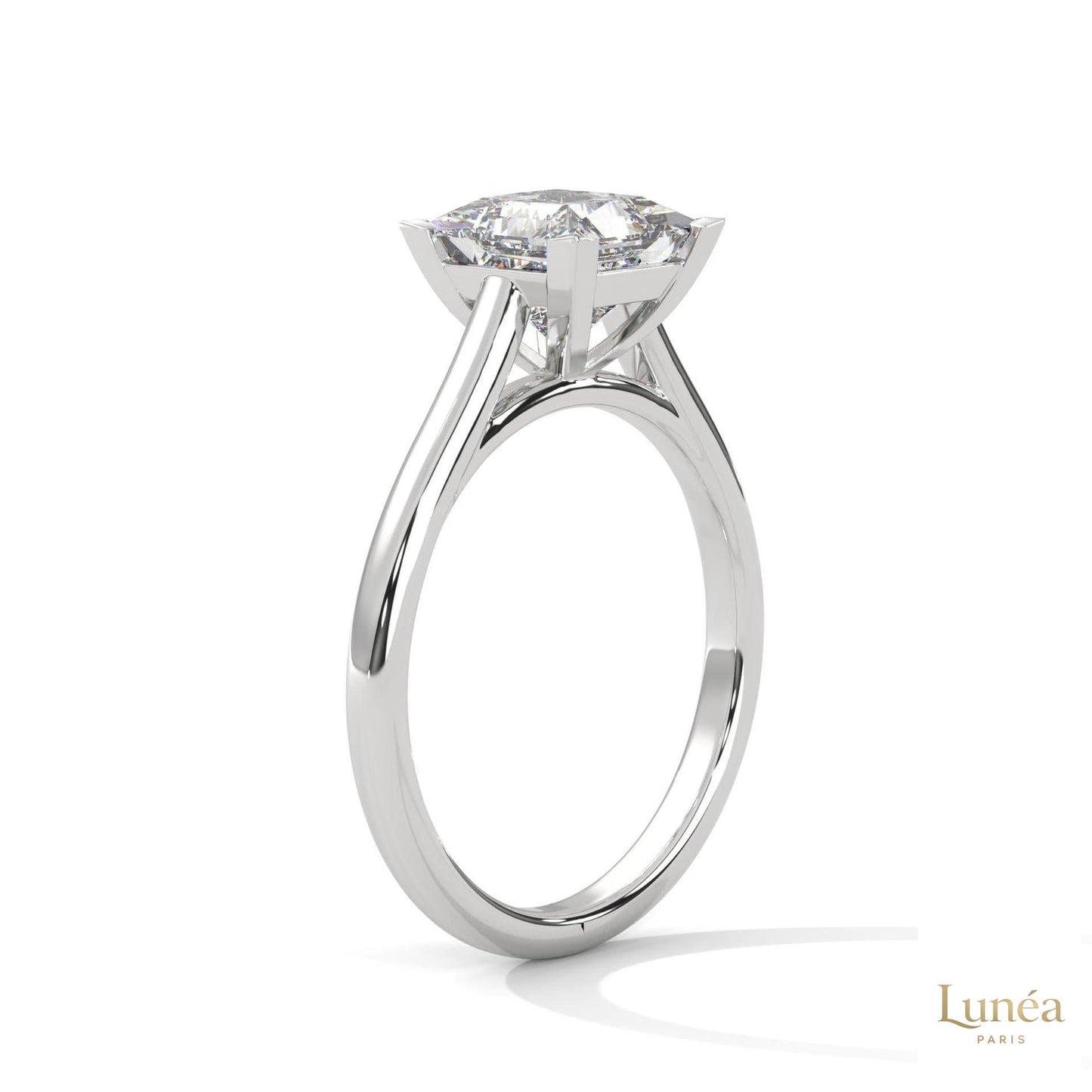 2 Ct. Princess-Cut Solitaire Lab Diamond Ring