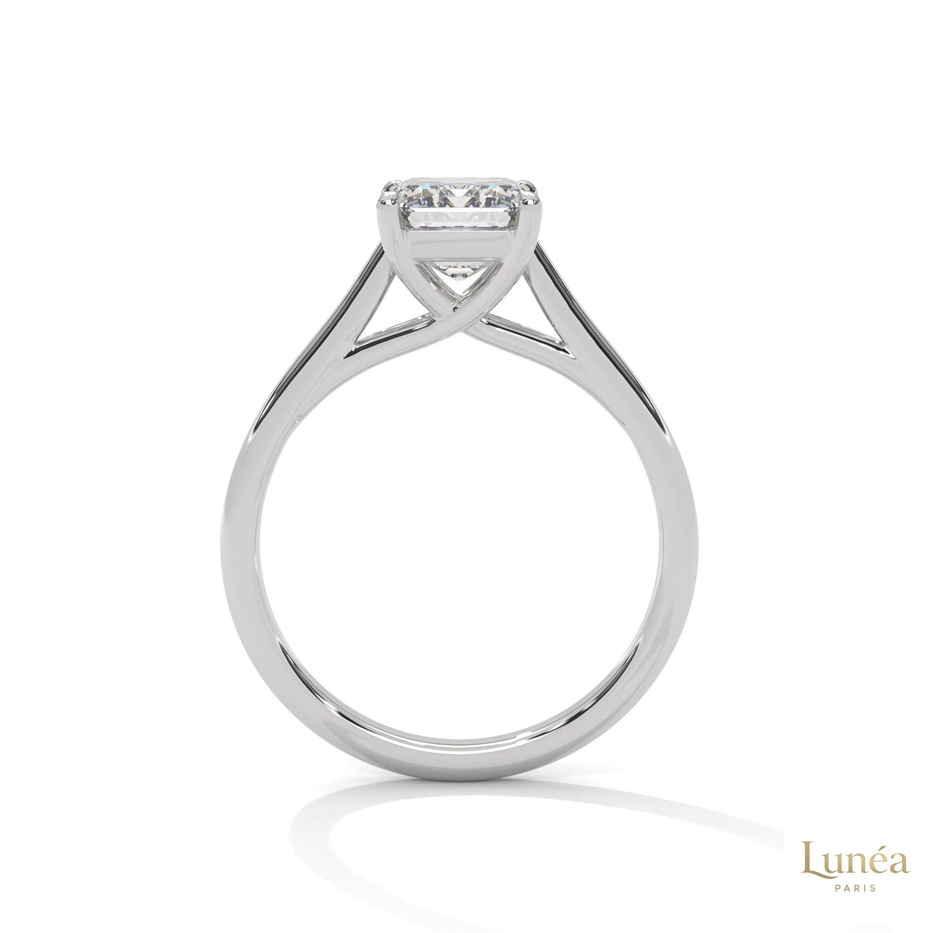 2 Ct. Radiant-Cut Lab Diamond Solitaire