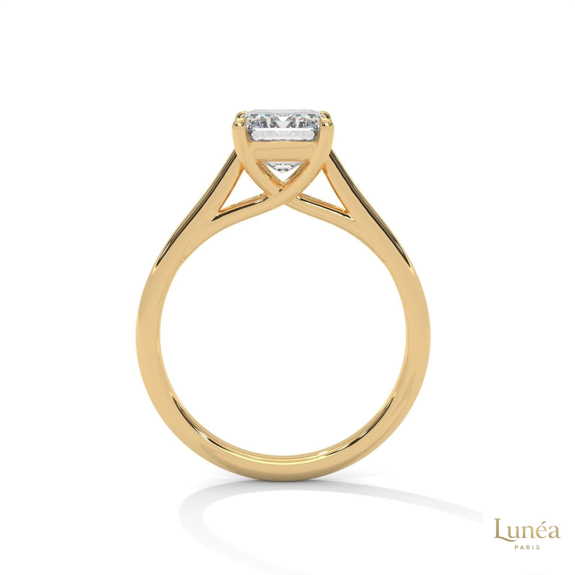 2 Ct. Radiant-Cut Lab Diamond Solitaire