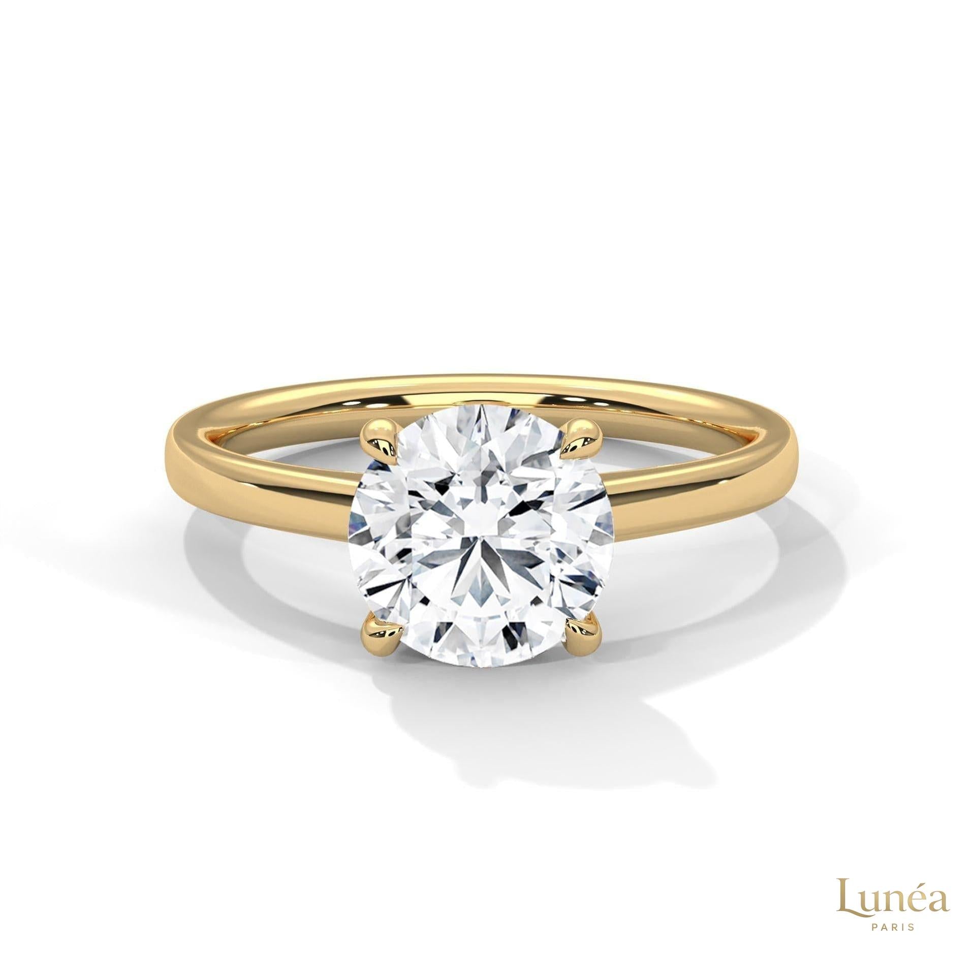 2 Ct. Round Lab Diamond Solitaire Engagement Ring