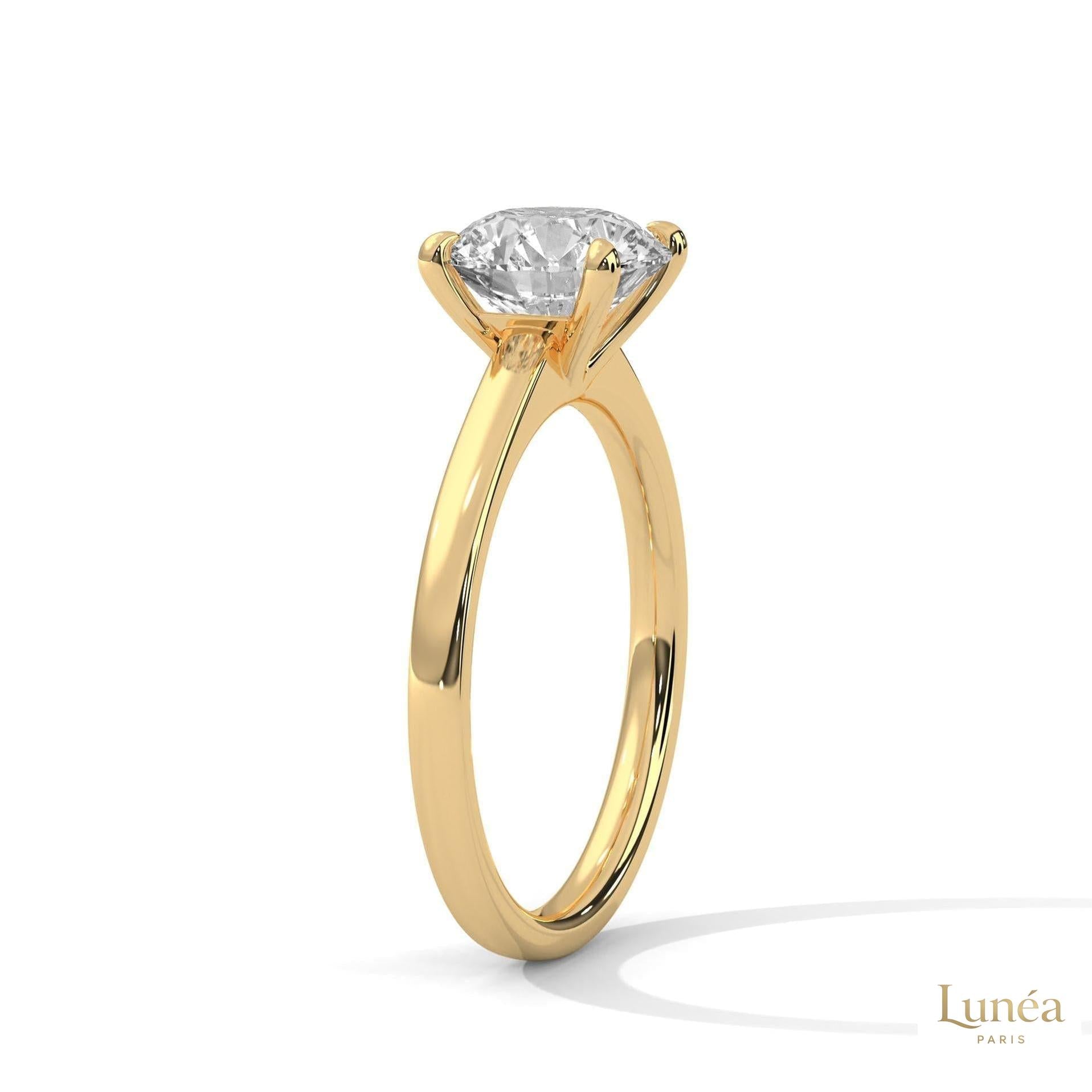 2 Ct. Round Lab Diamond Solitaire Engagement Ring