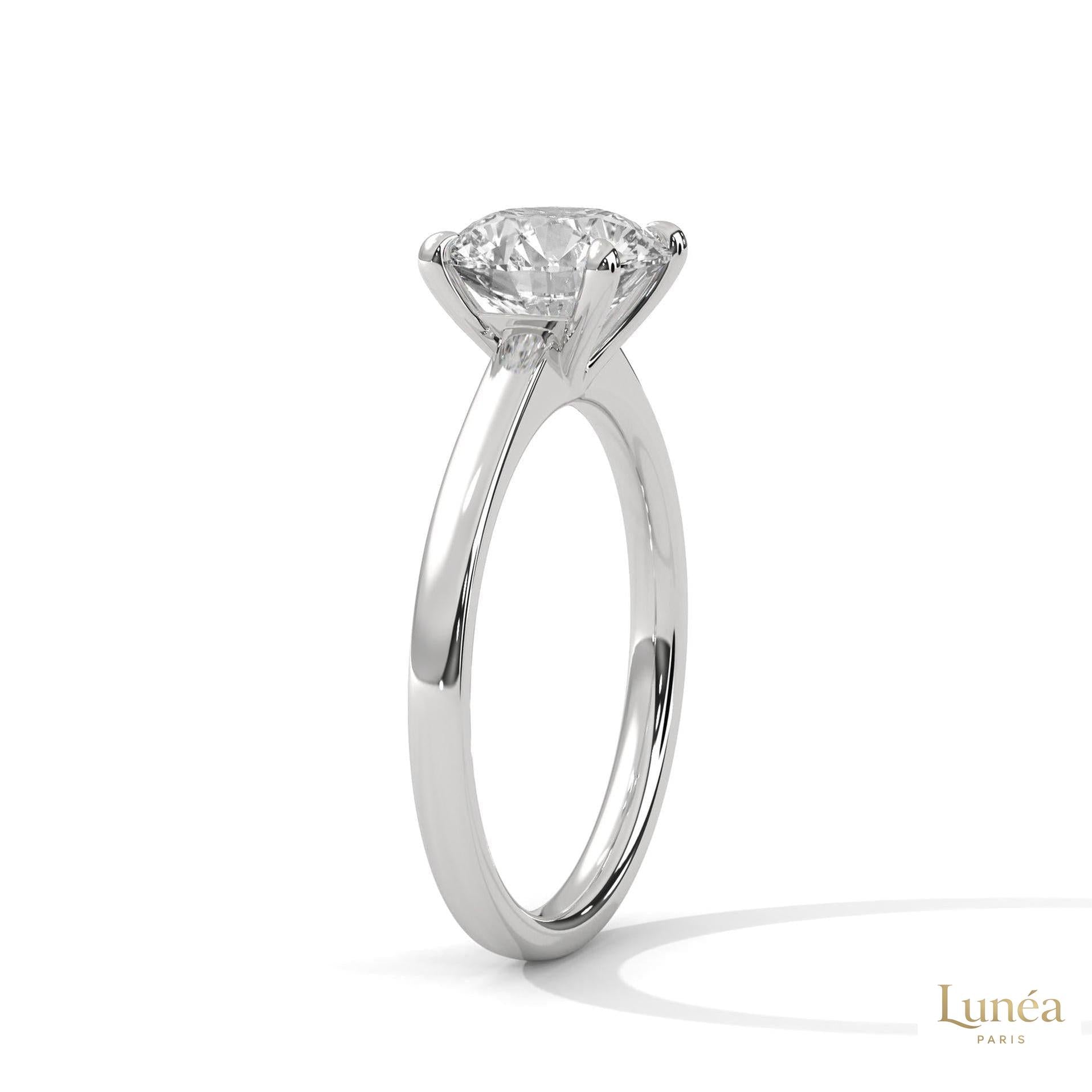 2 Ct. Round Lab Diamond Solitaire Engagement Ring