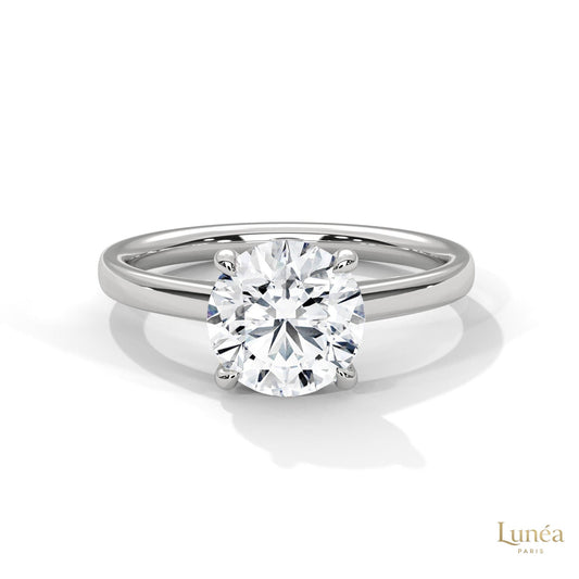 2 Ct. Round Lab Diamond Solitaire Engagement Ring