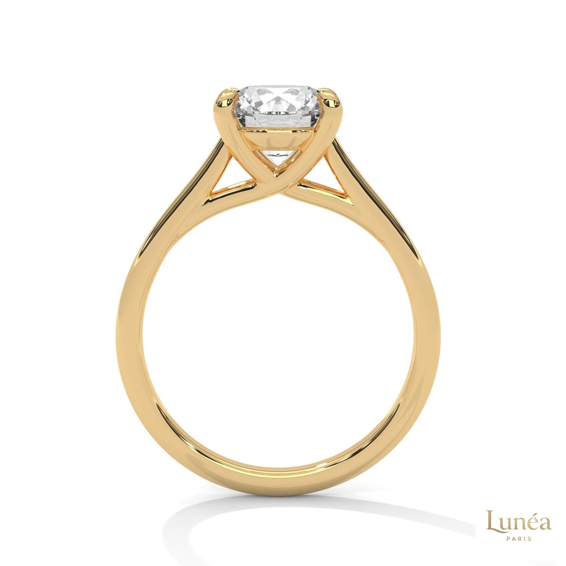 2 Ct. Round Lab Diamond Solitaire Ring