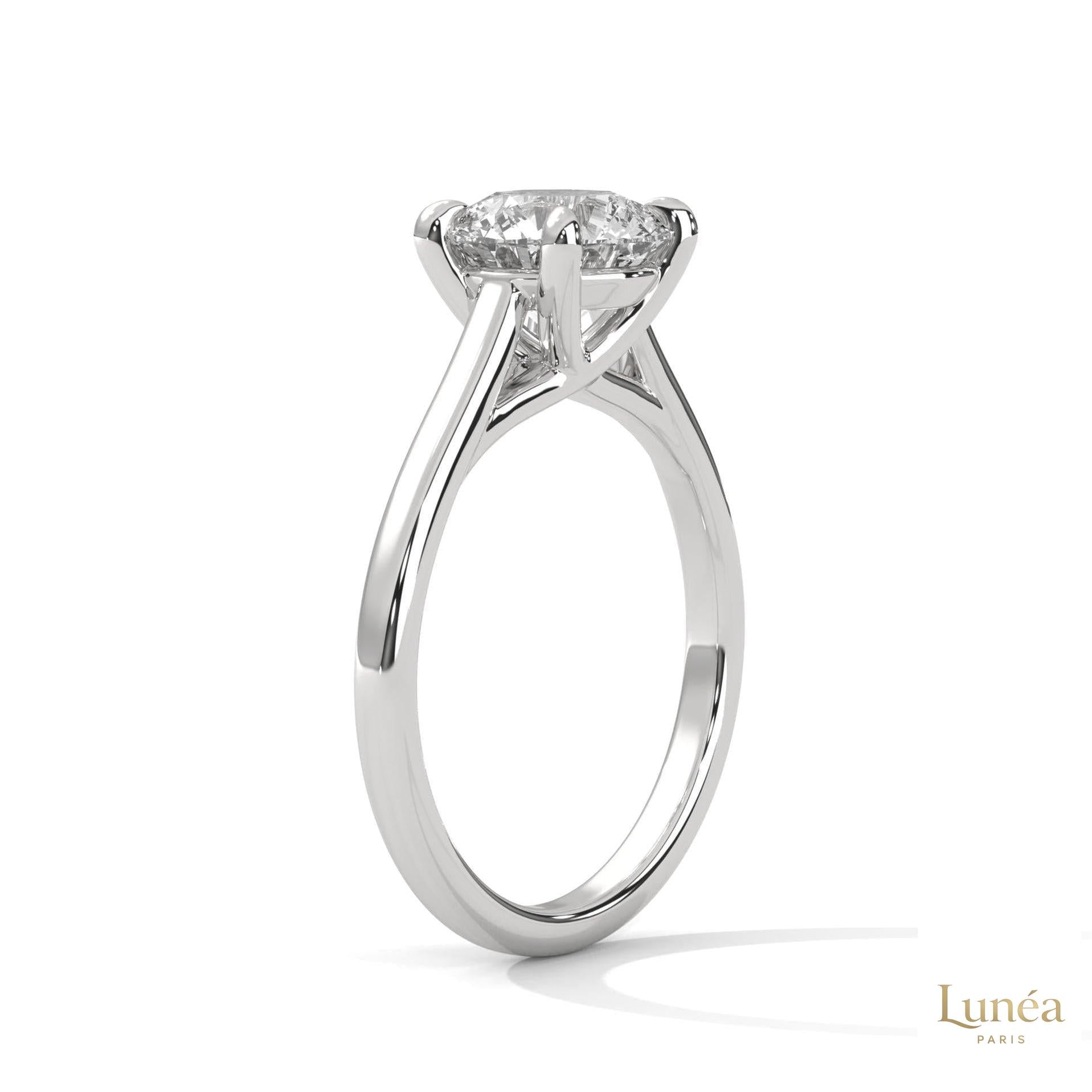 2 Ct. Round Lab Diamond Solitaire Ring