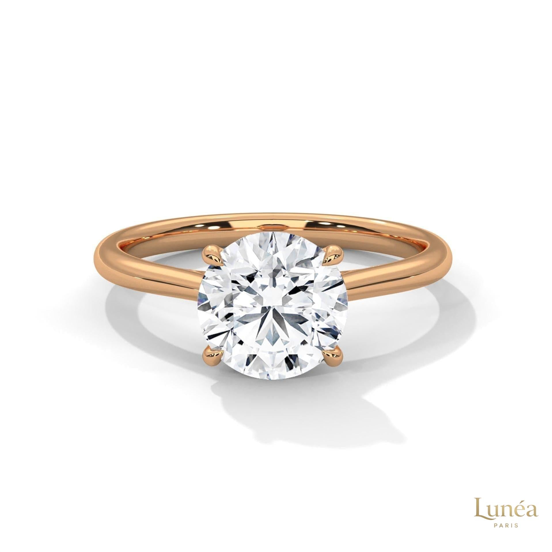 2 Ct. Round Lab Diamond Solitaire Ring