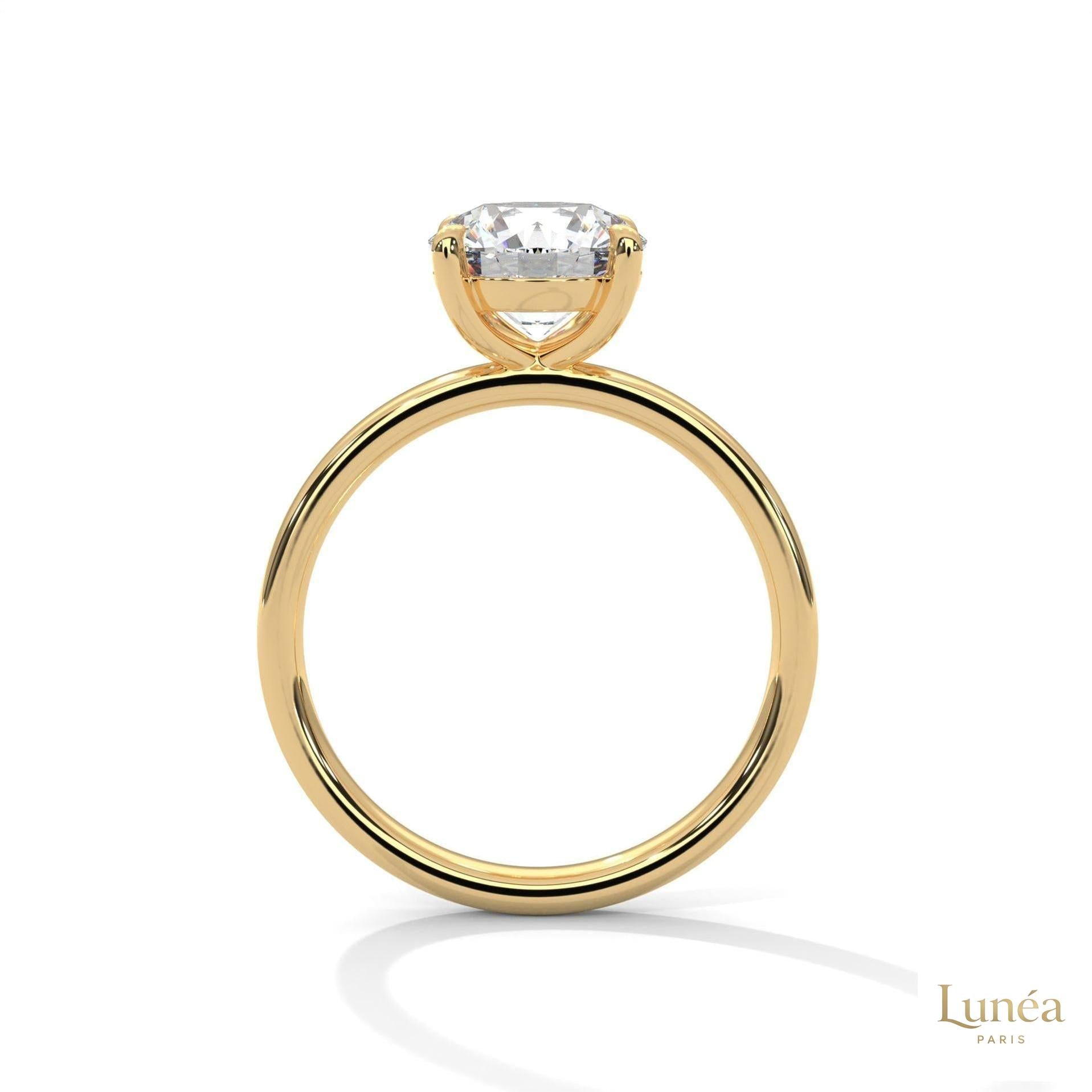 2 Ct. Round Lab Diamond Solitaire Ring