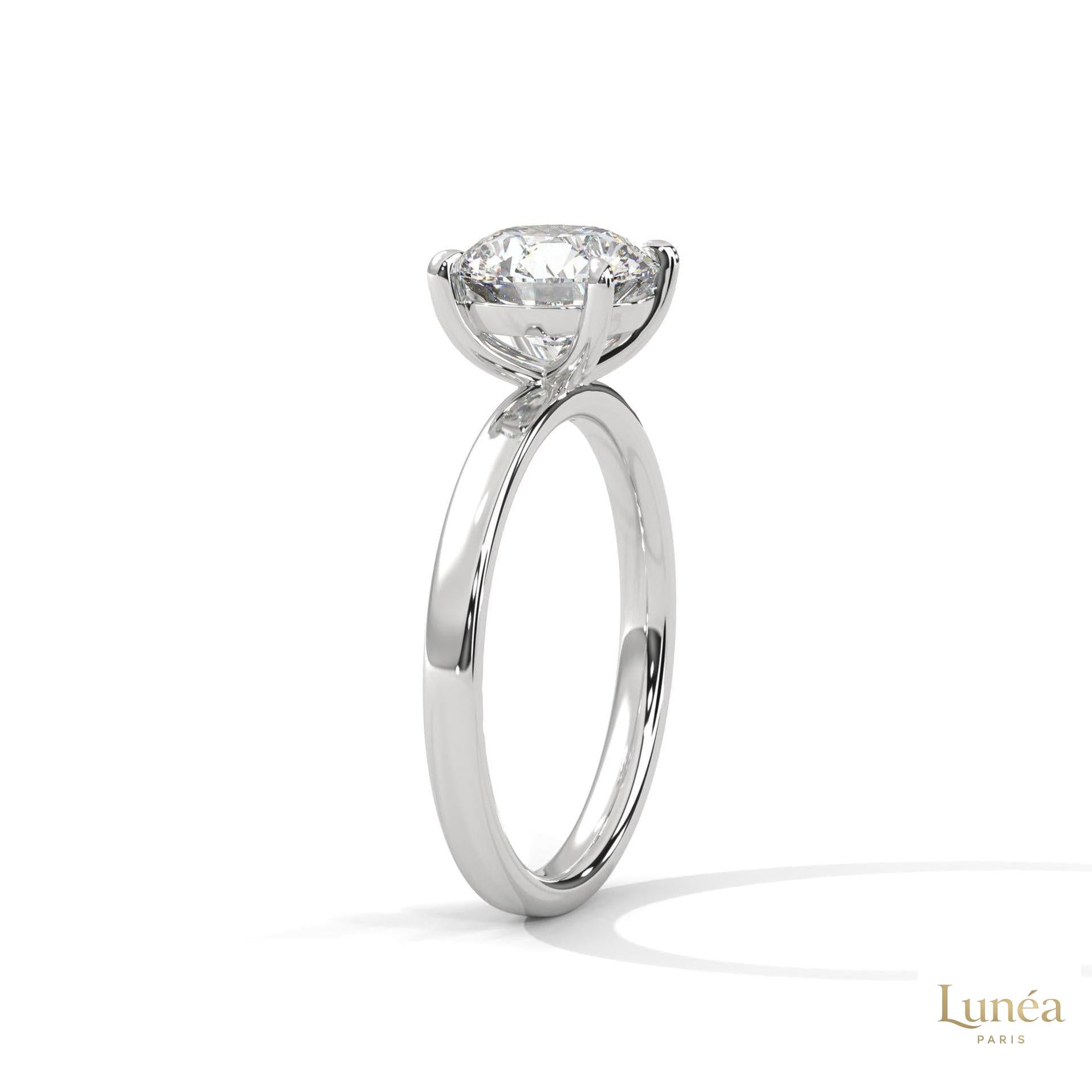 2 Ct. Round Lab Diamond Solitaire Ring
