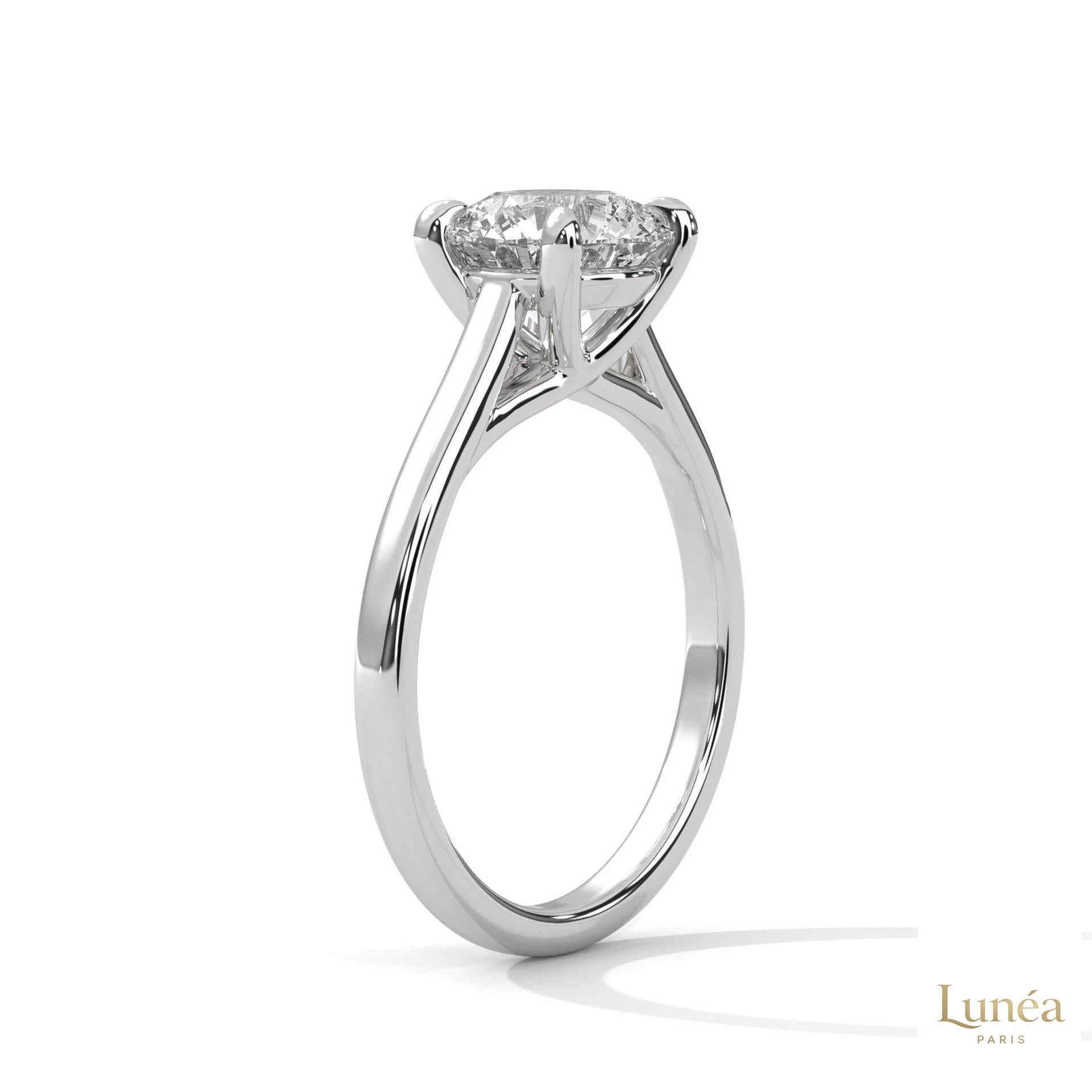 2 Ct. Round Lab Diamond Solitaire Ring
