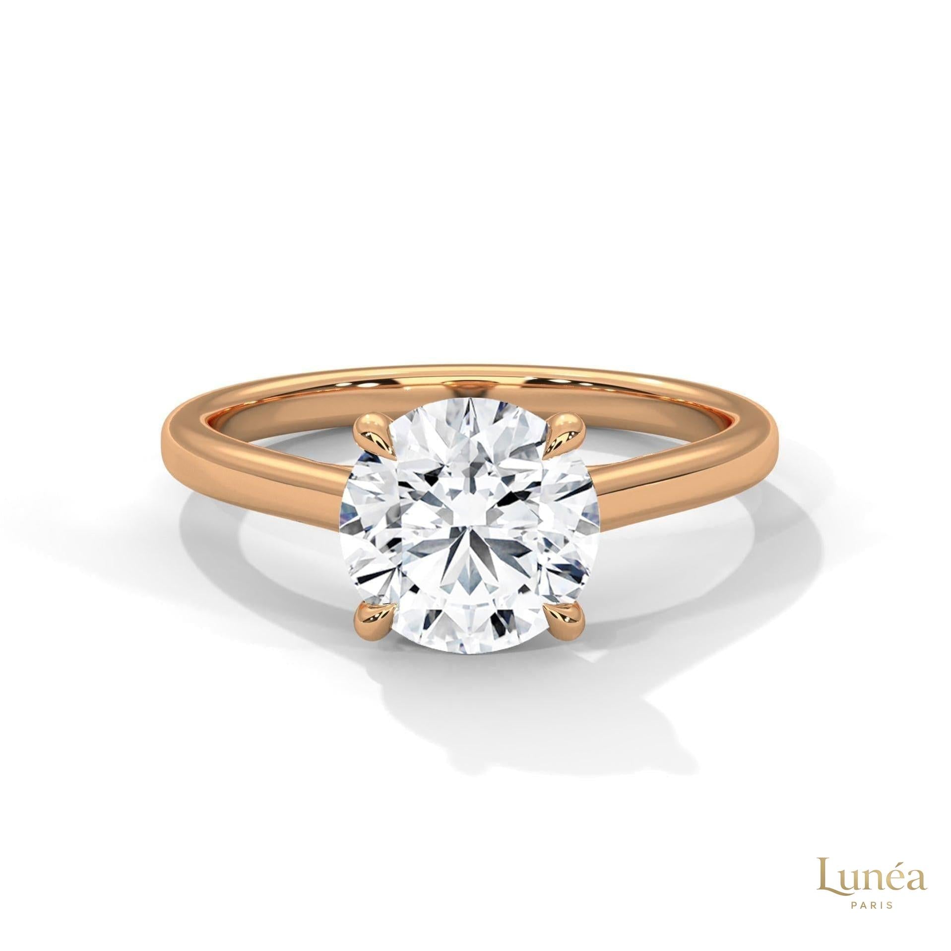 2 Ct. Round Lab Diamond Solitaire Ring