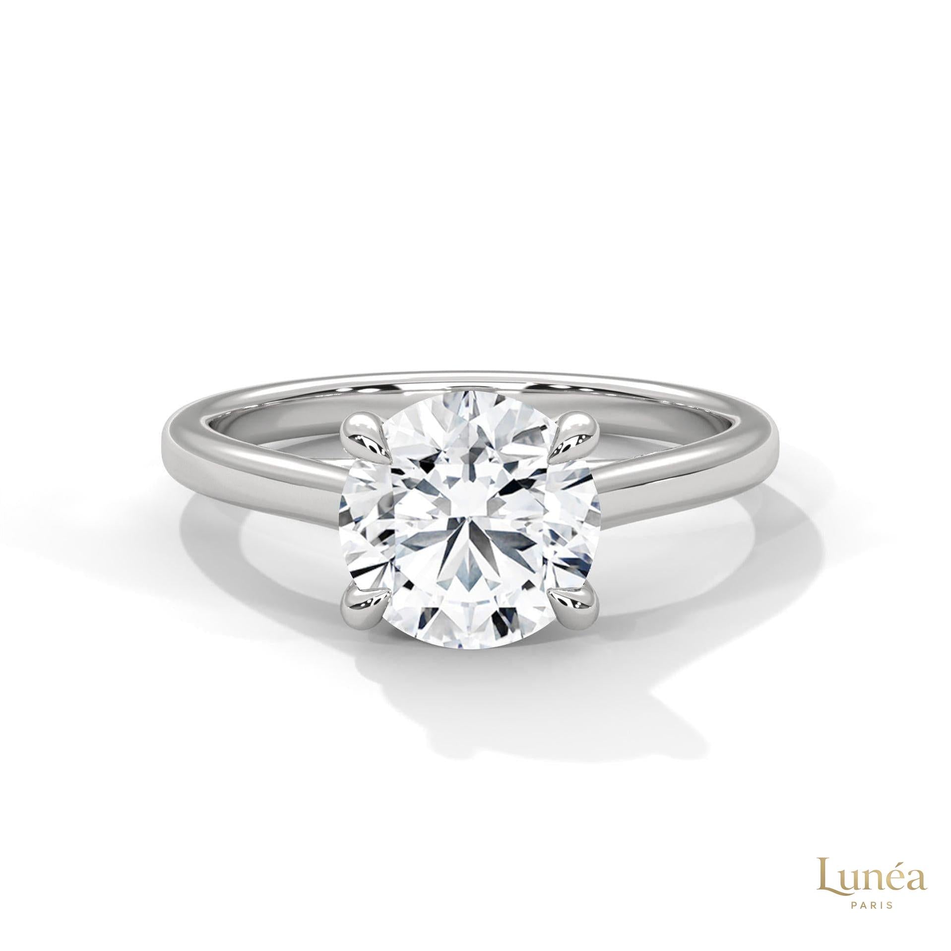 2 Ct. Round Lab Diamond Solitaire Ring