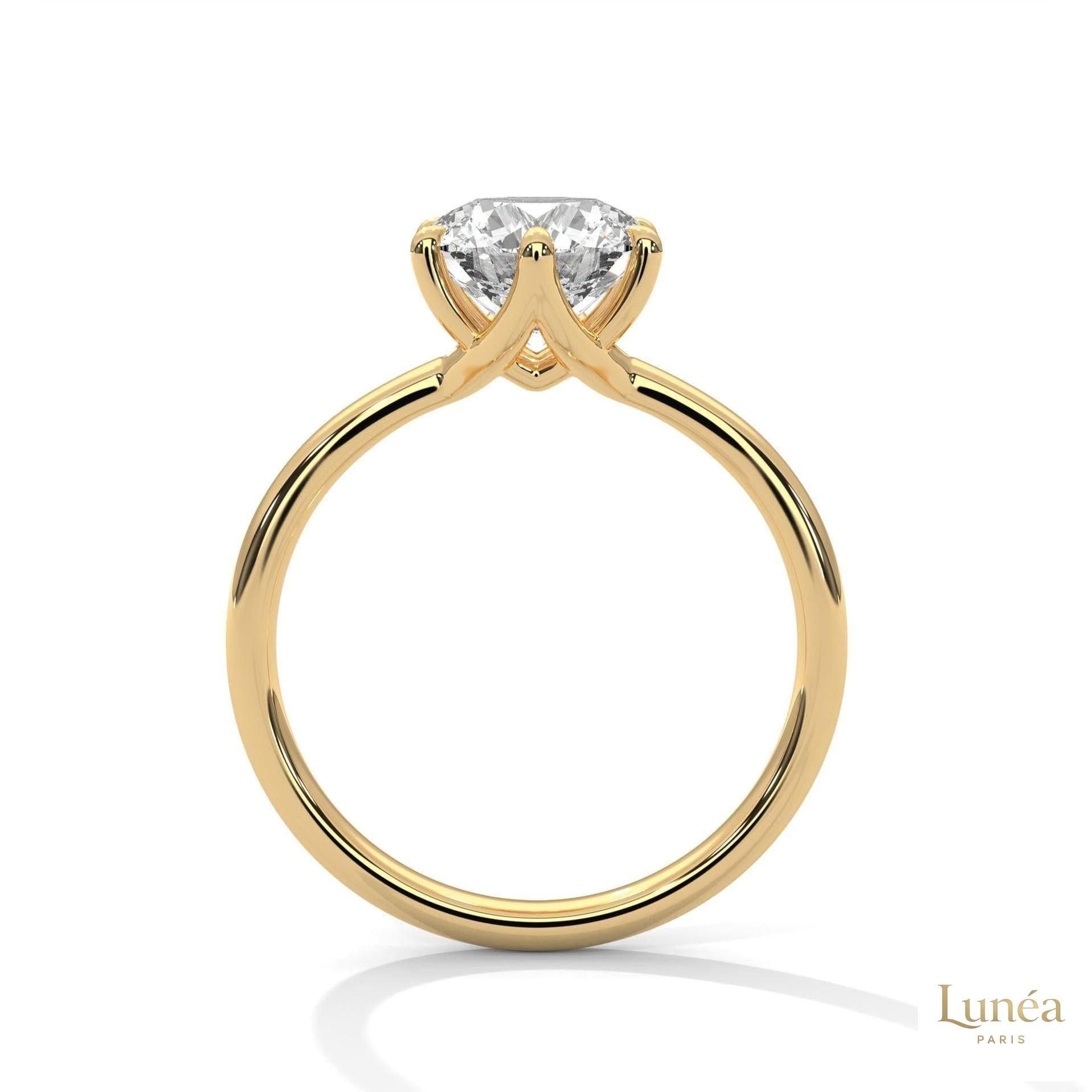 2 Ct. Round Lab-Grown Diamond Solitaire Ring
