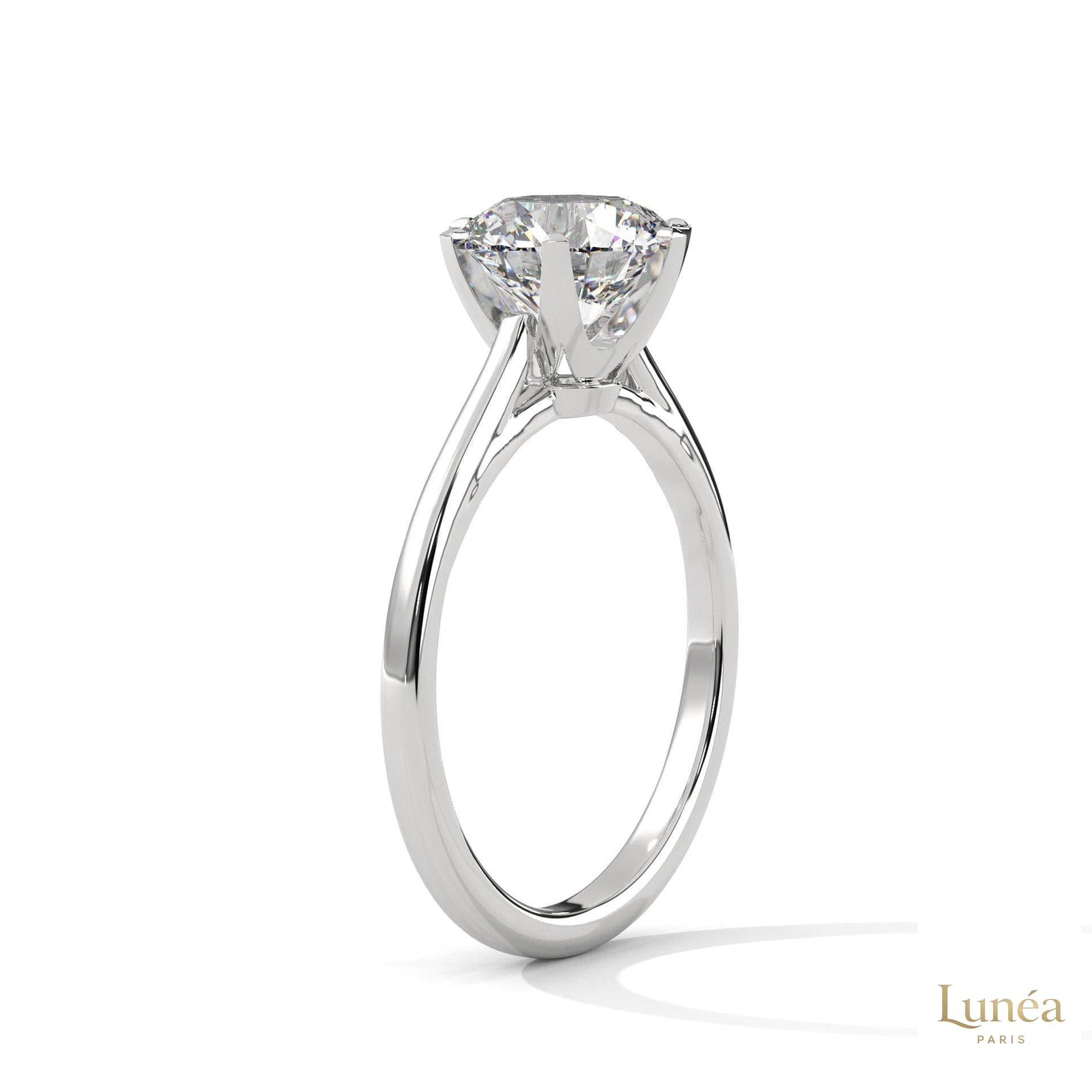 2 Ct. Solitaire Lab Diamond Ring – 6 Prong Classic