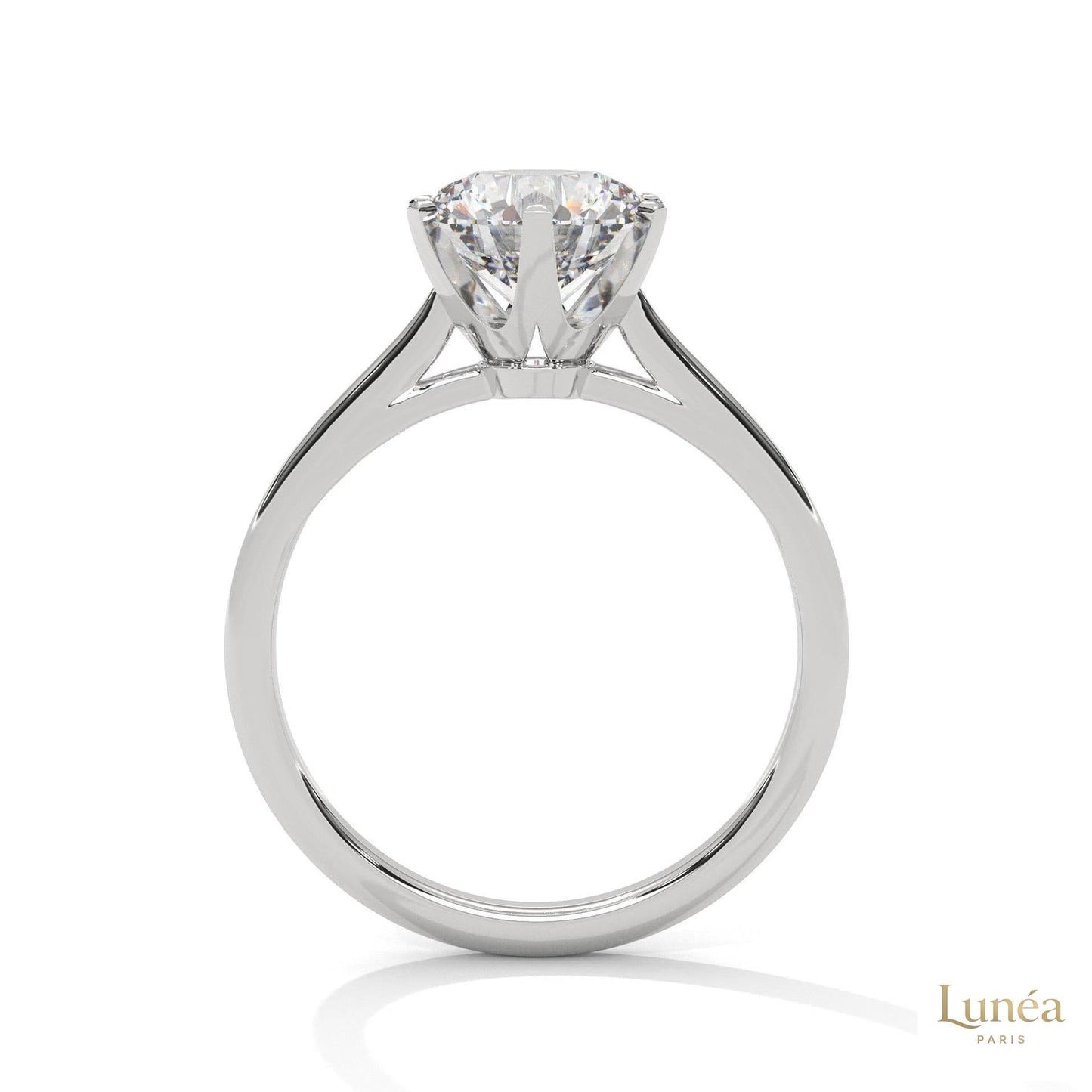 2 Ct. Solitaire Lab Diamond Ring – 6 Prong Classic