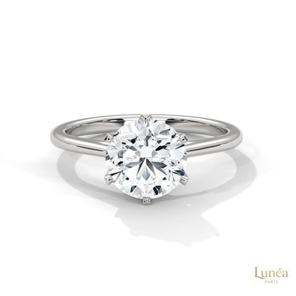 2 Ct. Solitaire Lab Diamond Ring – 6 Prong Classic