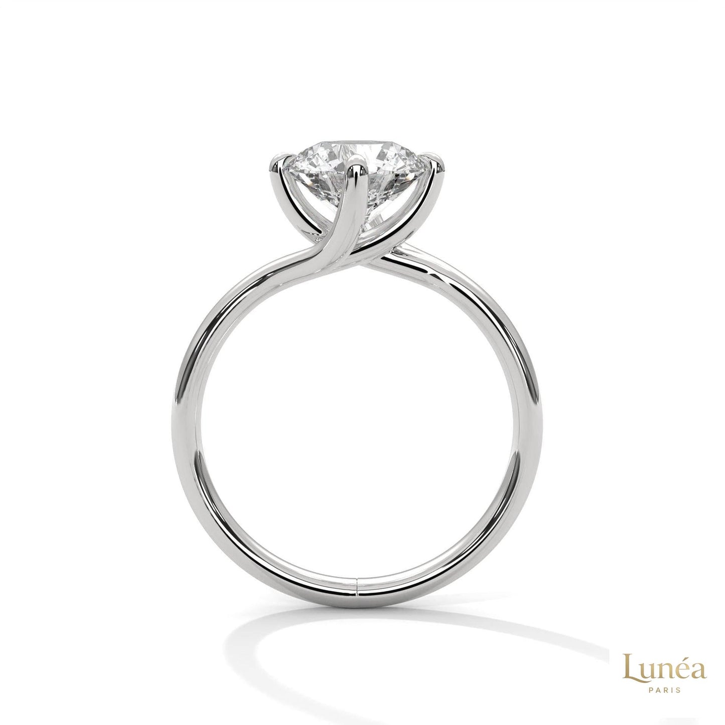 2 Ct. Twist Solitaire Lab Diamond Engagement Ring