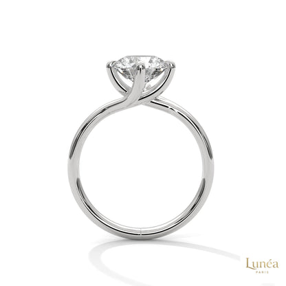 2 Ct. Twist Solitaire Lab Diamond Engagement Ring