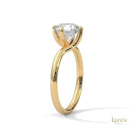 2 Ct. Twist Solitaire Lab Diamond Engagement Ring
