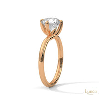 2 Ct. Twist Solitaire Lab Diamond Engagement Ring