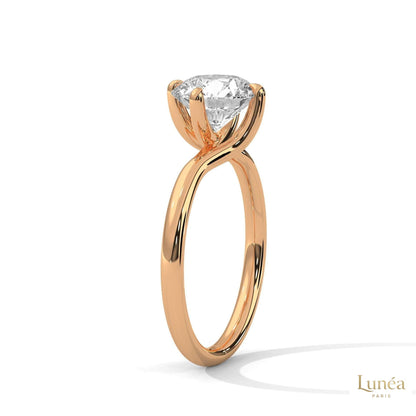 2 Ct. Twist Solitaire Lab Diamond Engagement Ring