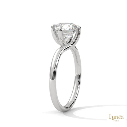 2 Ct. Twist Solitaire Lab Diamond Engagement Ring