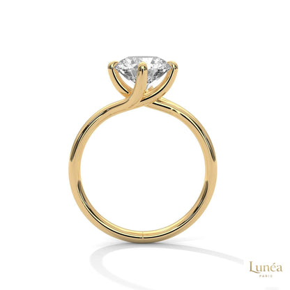 2 Ct. Twist Solitaire Lab Diamond Engagement Ring
