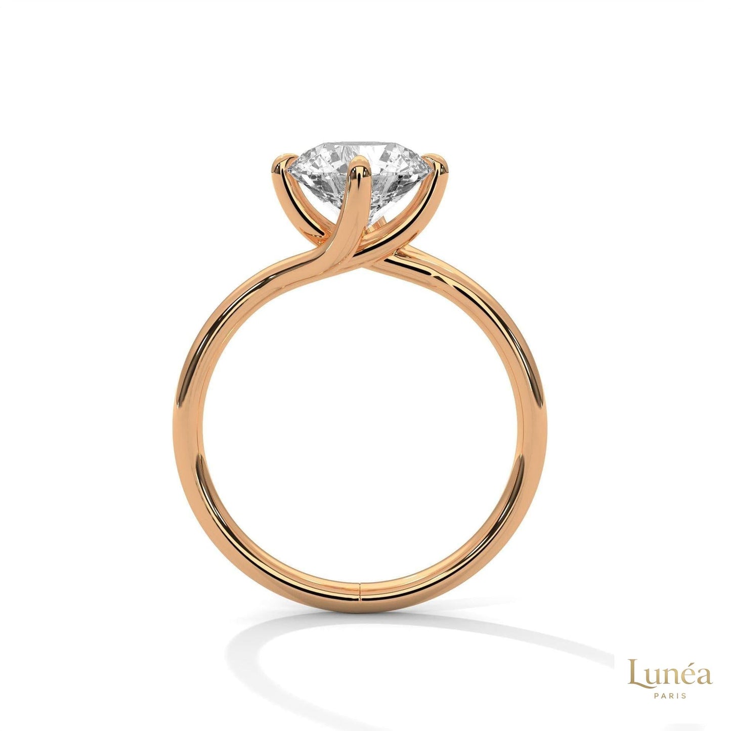 2 Ct. Twist Solitaire Lab Diamond Engagement Ring