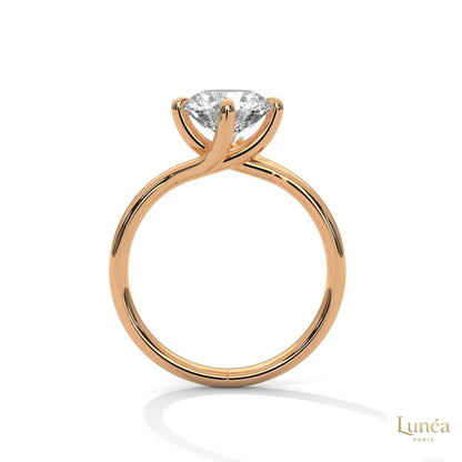 2 Ct. Twist Solitaire Lab Diamond Engagement Ring