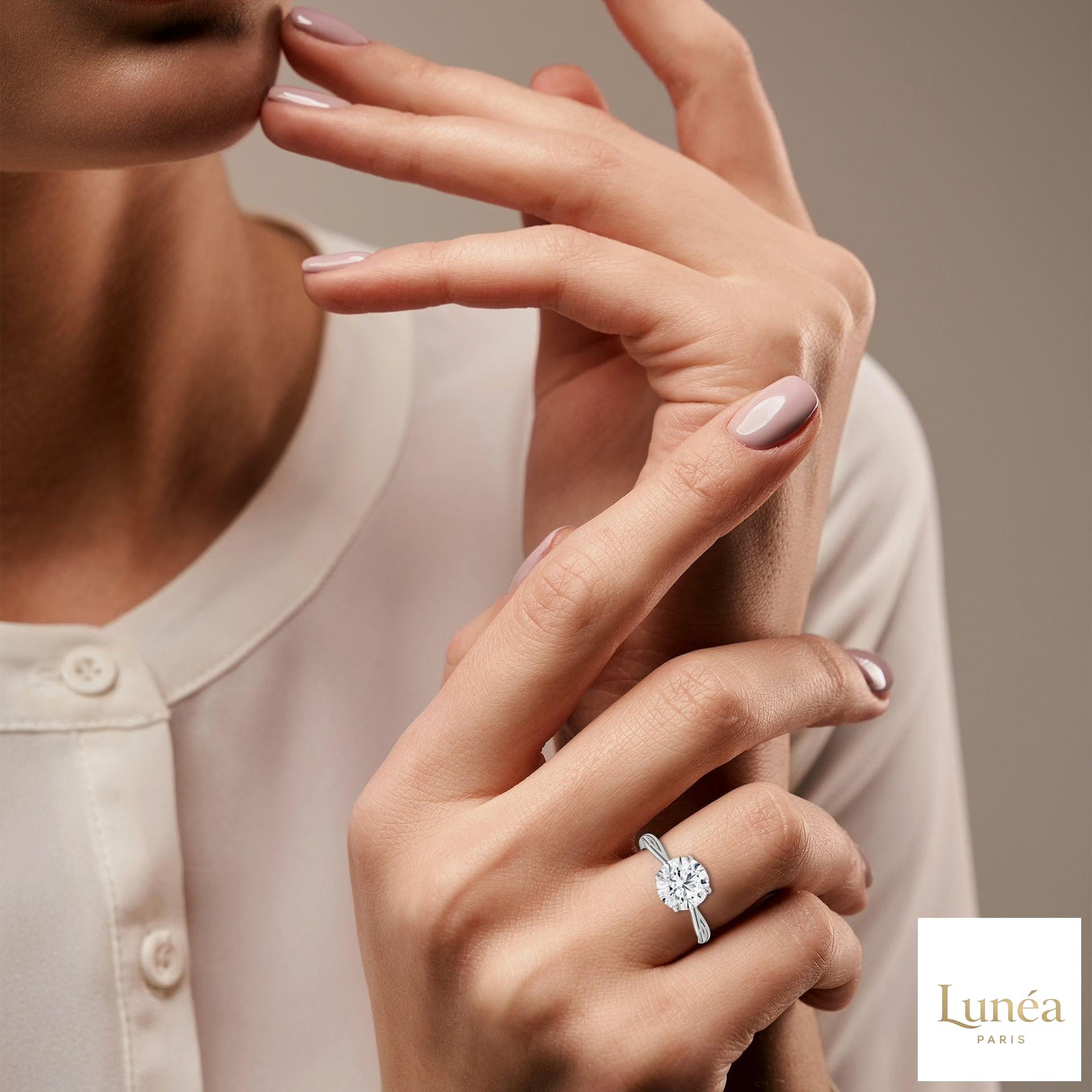 2 Ct. Twisted Solitaire Lab Diamond Engagement Ring