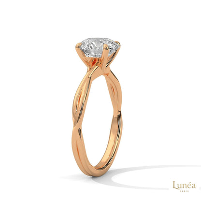 2 Ct. Twisted Solitaire Lab Diamond Engagement Ring
