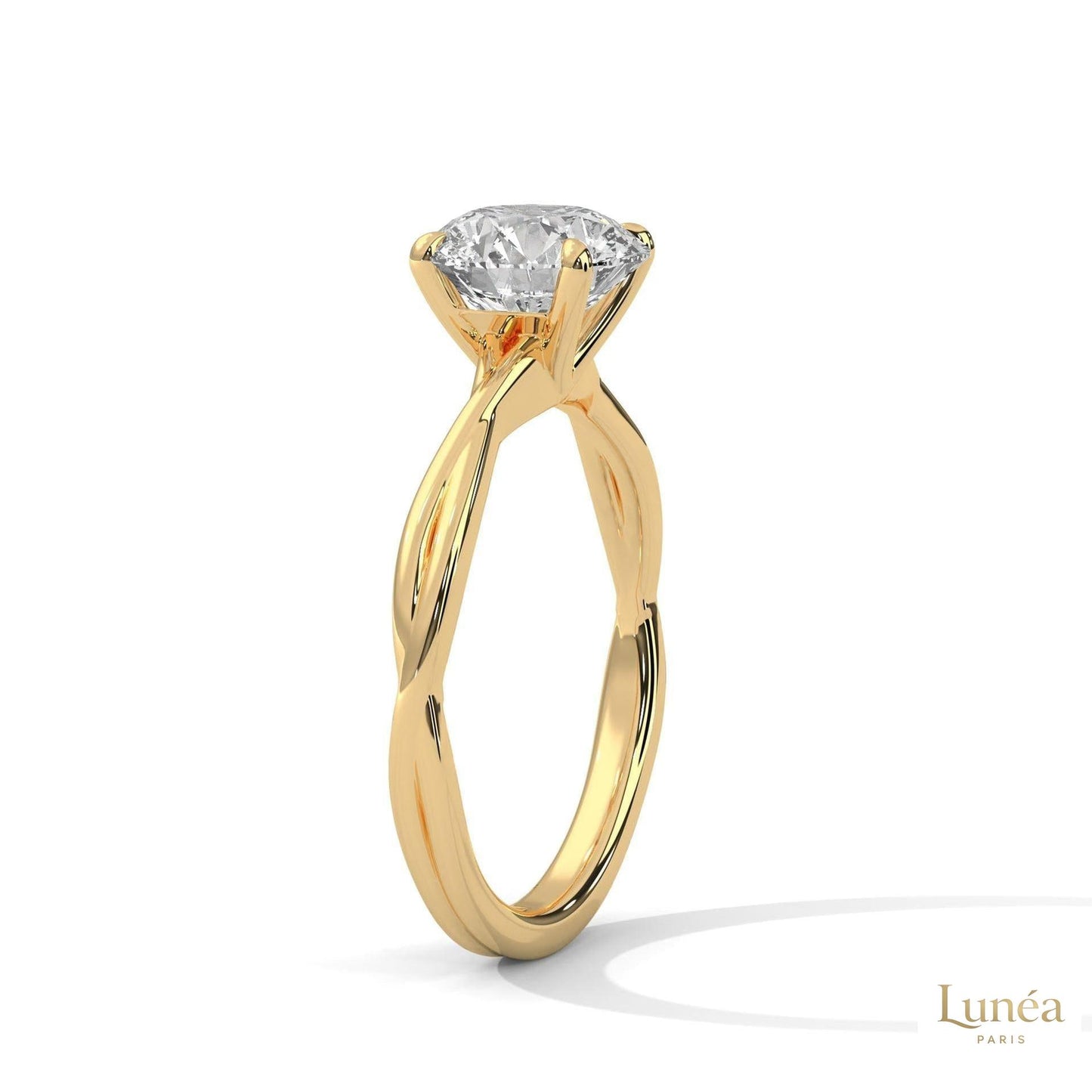 2 Ct. Twisted Solitaire Lab Diamond Engagement Ring