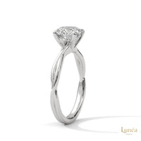 2 Ct. Twisted Solitaire Lab Diamond Engagement Ring