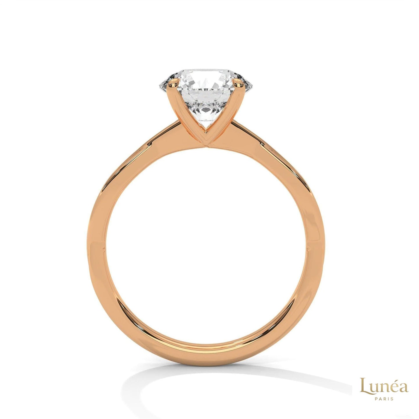 2 Ct. Twisted Solitaire Lab Diamond Engagement Ring