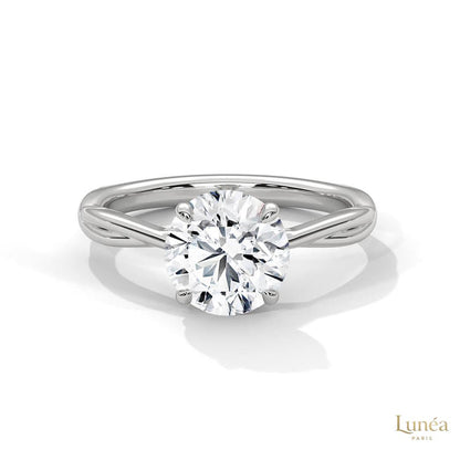 2 Ct. Twisted Solitaire Lab Diamond Engagement Ring