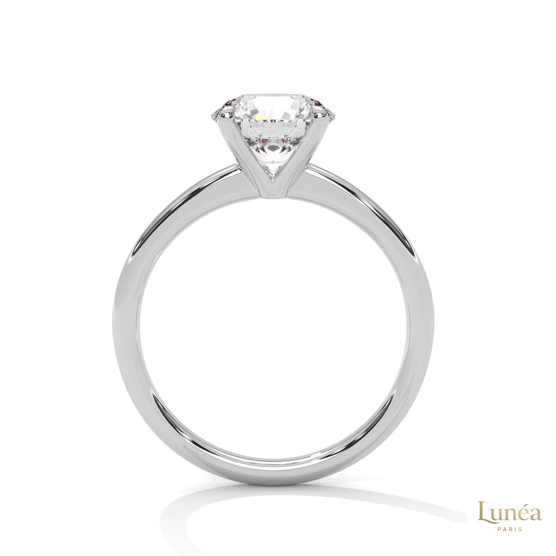 2 Ct. round-Cut Lab Diamond Solitaire Ring