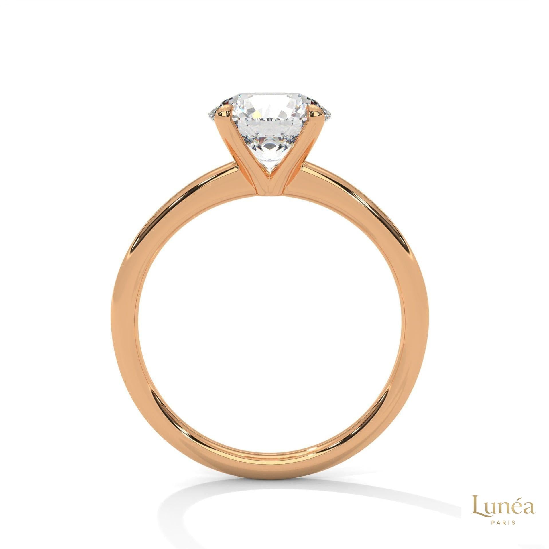 2 Ct. round-Cut Lab Diamond Solitaire Ring