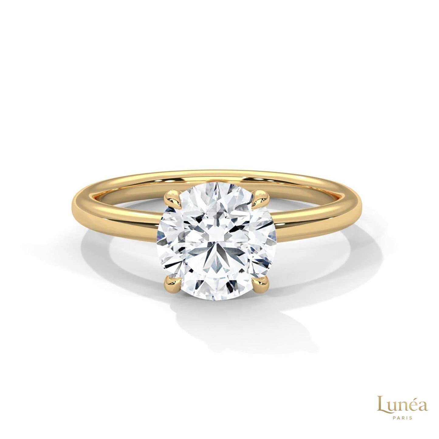 2 Ct. round-Cut Lab Diamond Solitaire Ring