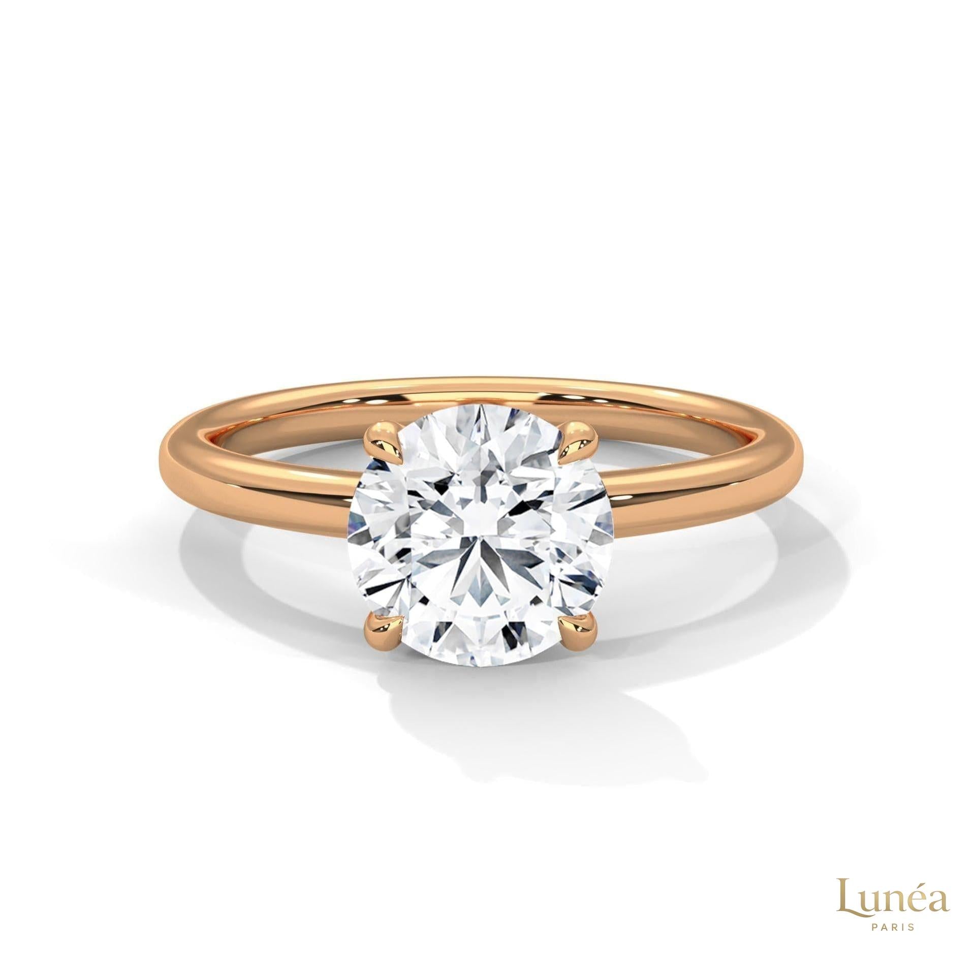 2 Ct. round-Cut Lab Diamond Solitaire Ring