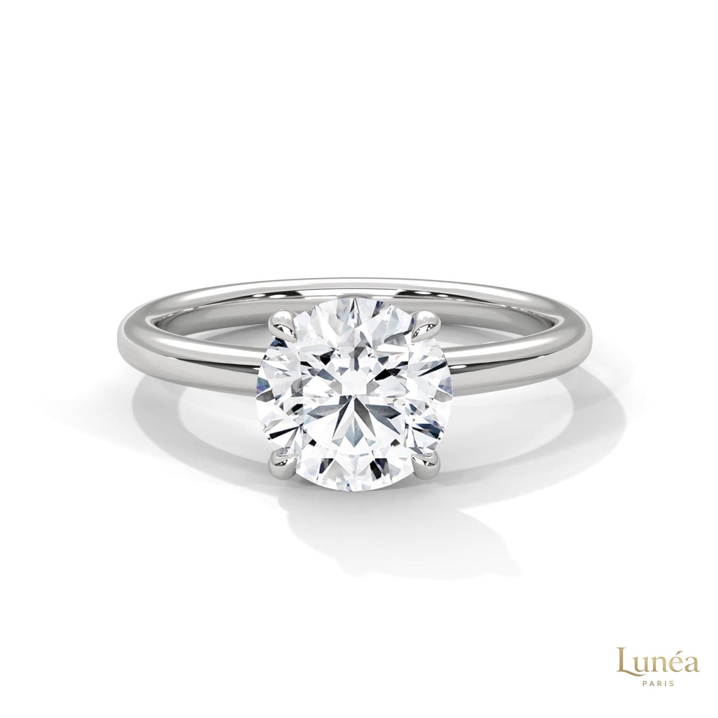 2 Ct. round-Cut Lab Diamond Solitaire Ring
